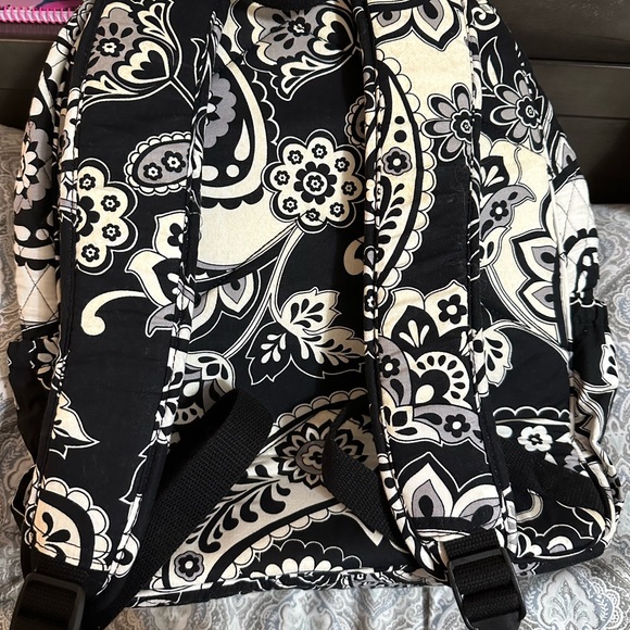 Vera Bradley Black Paisley Campus Backpack - Picture 6 of 7